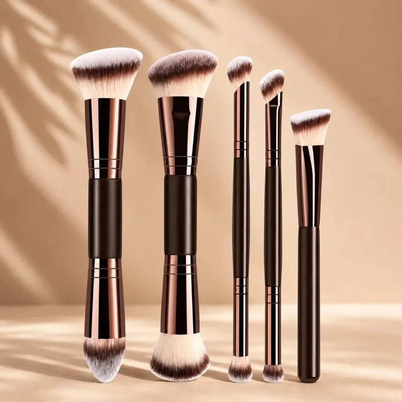 Propesyonal na Dual-Ended Makeup Brush Set na may Foundation Contour Blush Powder na Pangkulay sa Mata at Concealer Brushes na Soft Syntheti