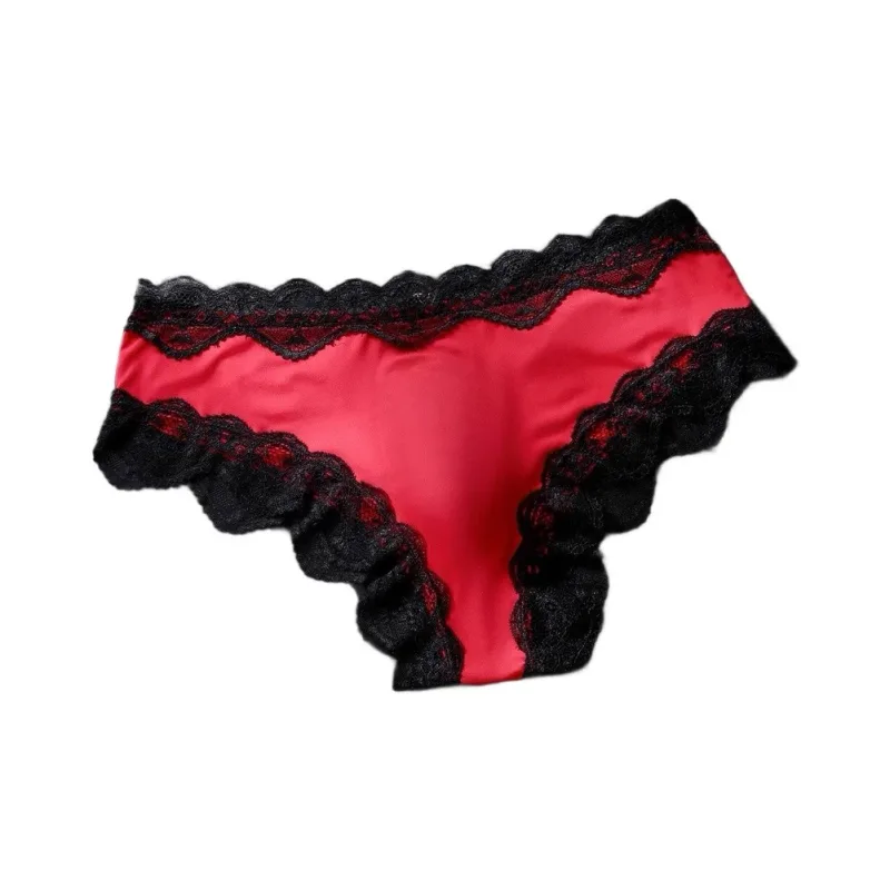 Men Panties For Men Lace Trim Briefs Breathable High Elastic 3D Convex Pouch Underpant Sexy Thin See Through Underwear