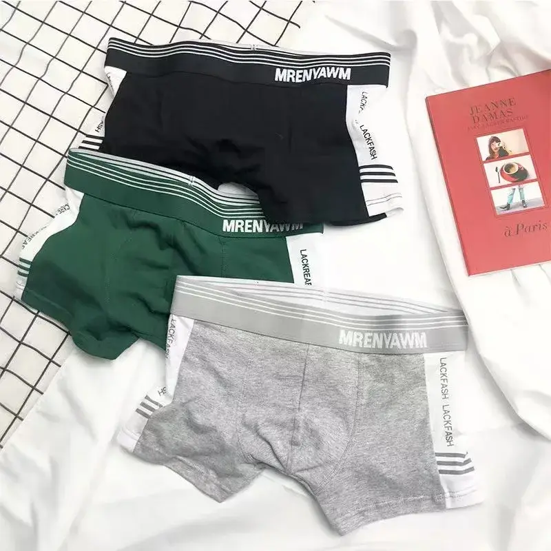 Men's underwear - Pure cotton straight-leg pants, all-cotton comfortable four-cornered pants, men's shorts