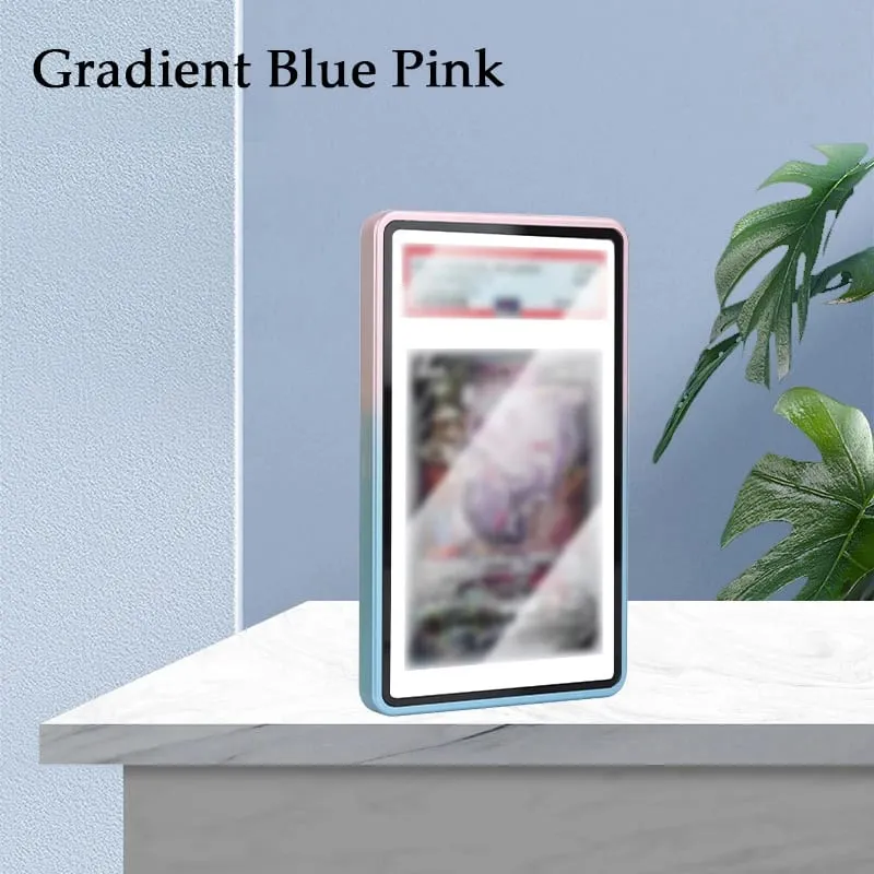 Casing Pelindung Kartu Bertingkat Aloi Aluminium Warna Gradien untuk Tempat Pajangan Bumper Kartu Perdagangan Tahan Gores UV & BGS PSA/BGS