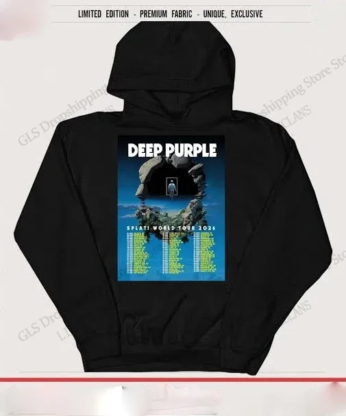Rock Deep Purple Splat World Tour 2026 הדפסת 3D קפוצ'ונים גברים נשים אופנה להקת קפוצ'ונים סווטשירט גברים בגדי אימונית מולטום