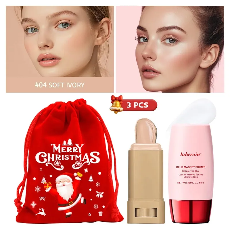 Blur Magnet Primer & Eraser Foundation Stick Μακράς διάρκειας Πόρων Ελαχιστοποιώντας Λάδι Μακιγιάζ Ομαλού Προσώπου Ματ Χριστουγεννιάτικο Δώρο
