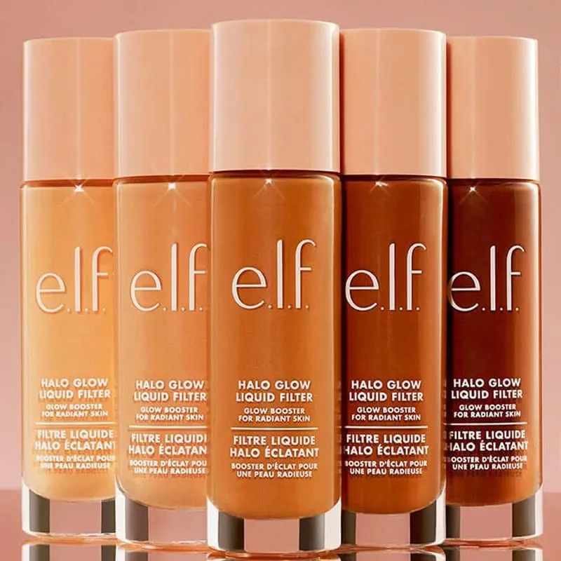 ELF Halo Glow Liquid Filter Liquid Foundation 3 New Shades Η επιδερμίδα δείχνει υγιής και πιο λαμπερή βάση μακιγιάζ ομορφιάς