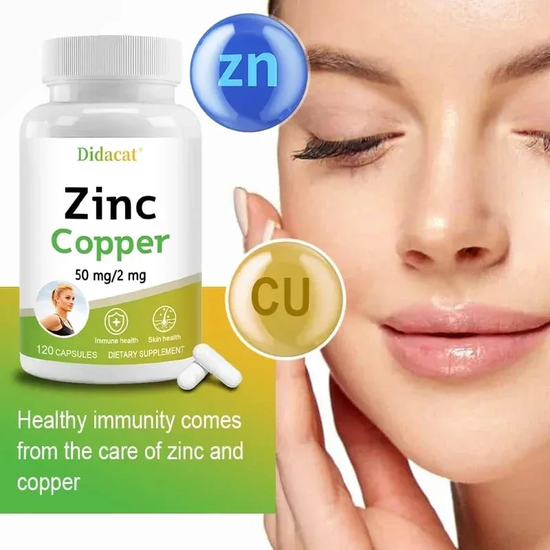 Zinc + Copper Capsules - Suportahan ang Malusog na Balat at Immune System na Palakihin ang Vitality Skin Care