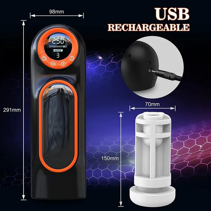 6 in1 Automatic Telescopic Sucking Vibration Masturbators For Men Pussy Vaginas For Men Real Blowjob Sex Toys For Men