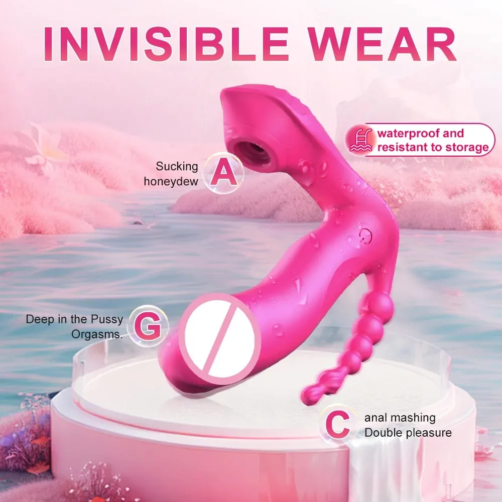 Powerful Sucking Vibrator Female Anal Bead Wireless Remote Control Clitoris Stimulator Vagina Massager Adult Sex Toys for Women