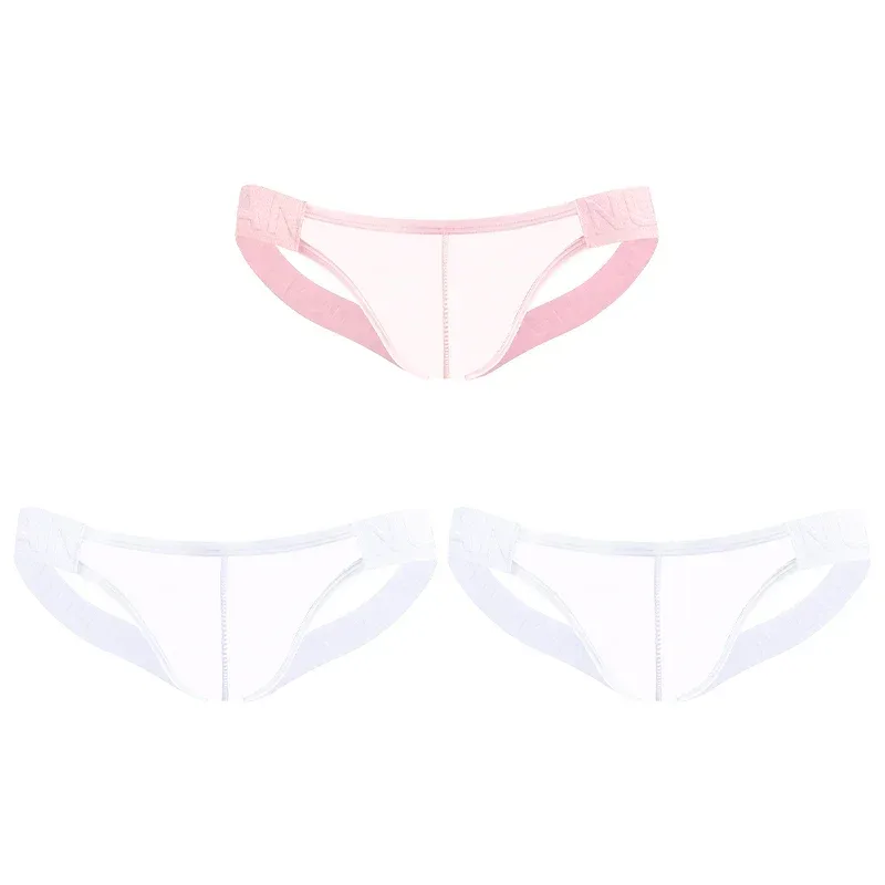 Trendy Men's Thong Comfortable Passionate Fitness Underwear Show Buttocks Personality Transparent Men Summer Triangle Brief