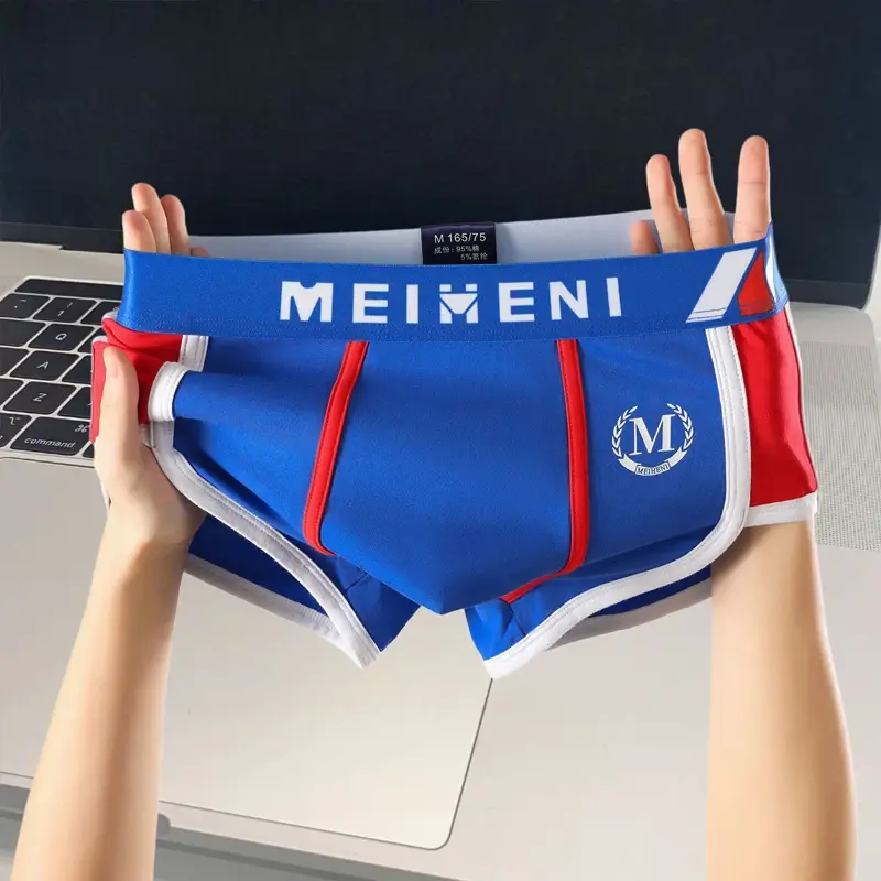 [Bloom the love] Color Block 1pcs/3pcs Boxer Men Underwear Cotton Breathable Boxershort Mens Boxers Briefs Man Sports M-3XL M-SN