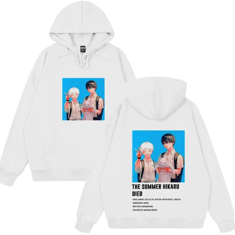 Anime The Summer Hikaru Died Hoodies Hikaru Yoshiki Manga Hoodies Men Women Casual Clothing Cozy Long Sleeve Funny Streetwears