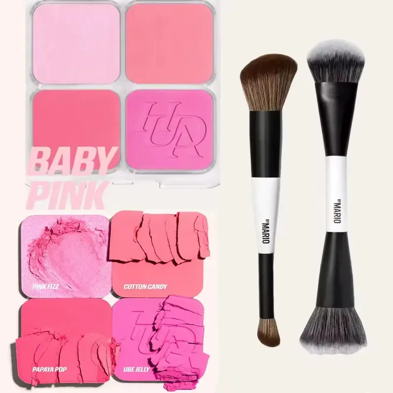 4-σε-1 Glow Blush και Mario Brush Set Blush Filter Flush Eye Check Blush Palette Matte Shimmer Μεγάλης διάρκειας Γυναικεία Καθημερινά Καλλυντικά