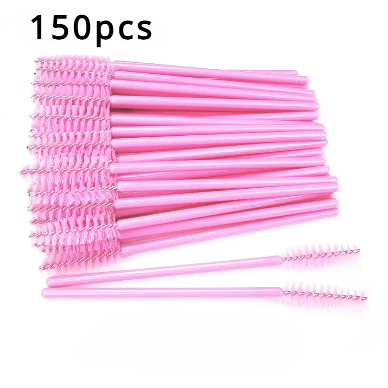 50/100/150 Stuks Wimper Borstels Concealer Lash Brush Spoolies Mascara Wands Applicator Voor Wimperverlenging Make-Up Set laukiss