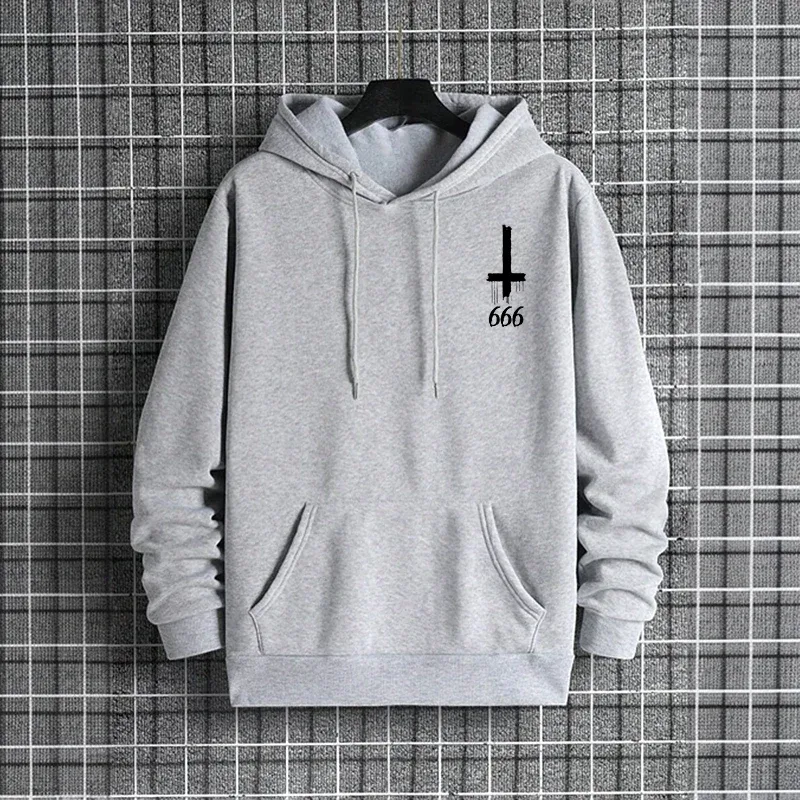 2025 Trendy Mens Hooded Sweatshirts Satan Pentagram Print Autumn Winter Casual Sportswear Urban Fashion Hoodies Male Top Outwear — image 15
