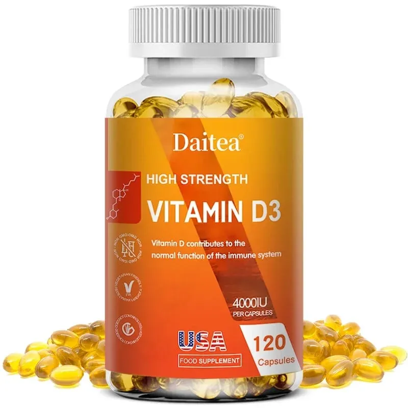 Bitamina D3 Capsules 4000IU Nagbibigay ng Immune Bone Support Nagsusulong ng Calcium Absorption Itinataguyod ang Kalusugan ng Muscle Nervous System — image 8