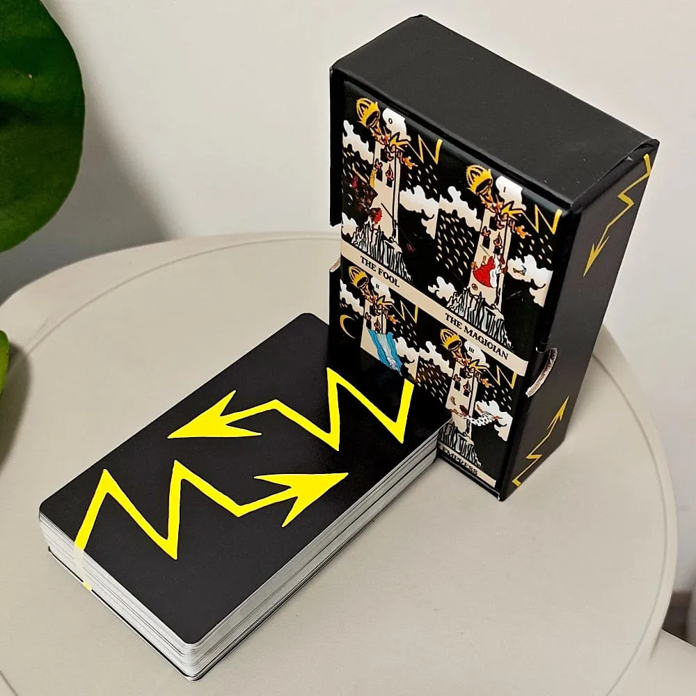 12*7cm Tower Takeover Deck Tarot in Rigid Box Μοναδικό σετ Ταρώ 79 καρτών για Μεταμόρφωση & Απελευθέρωση Διπλό ανάγλυφο