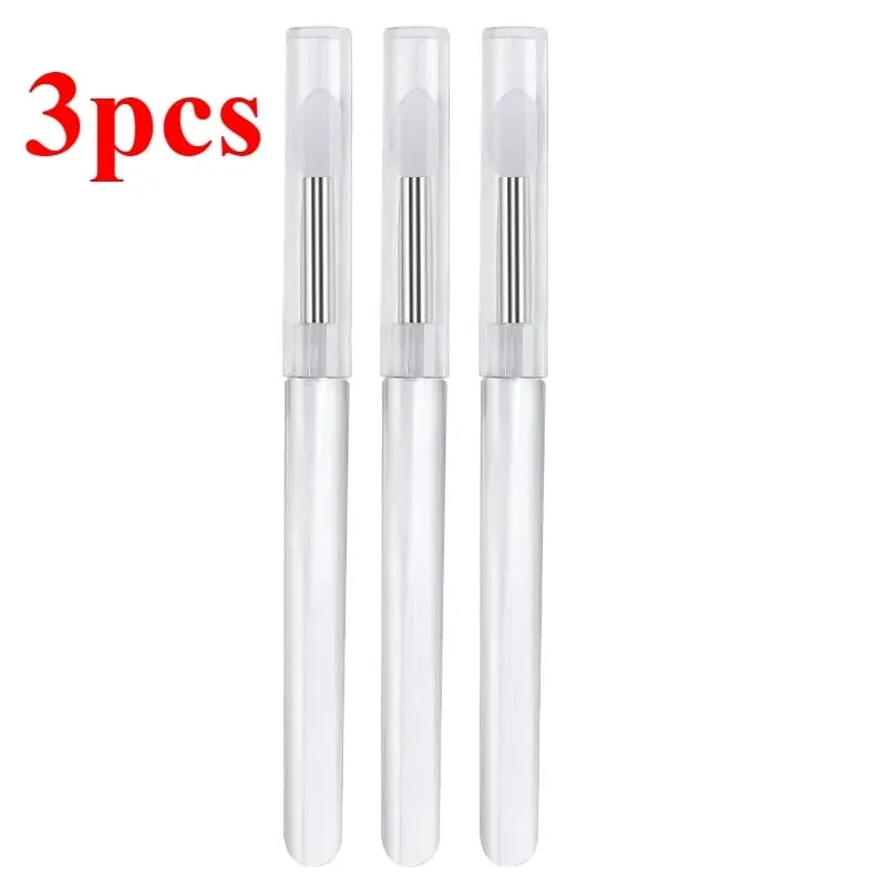 3/5/10 Buah Aplikator Stik Bibir Kuas Lipstik Silikon Lembut Pegangan Jernih Portabel Alat Kecantikan Lipgloss Microbrush Bersih