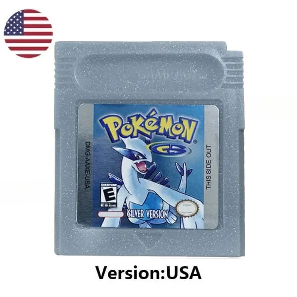 Many style Pokemon Red Blue Crystal Golden Green Silver Yellow GBC Game Card 16 Bit Video Game Cartridge Console Card GB/SP