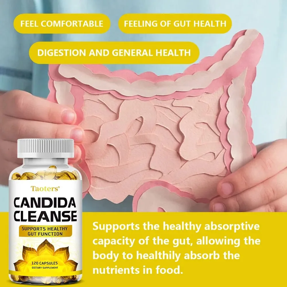 Candida Cleanse - Intestinal and Colon Support Suitable for Men and Women Cleansing and Detoxifying Balance Digestion