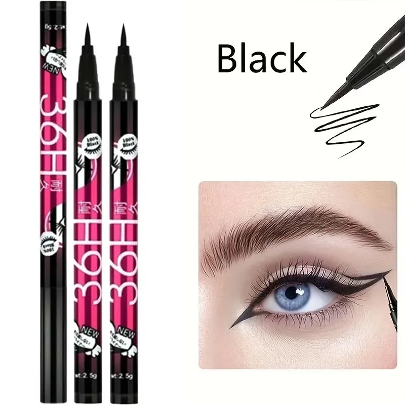 1/3/5db Smooth Black Liquid Eyeliner Pen Ultra-fine Pen Tip 36H Eye Liner Ceruza Vízálló hosszantartó kezdő smink