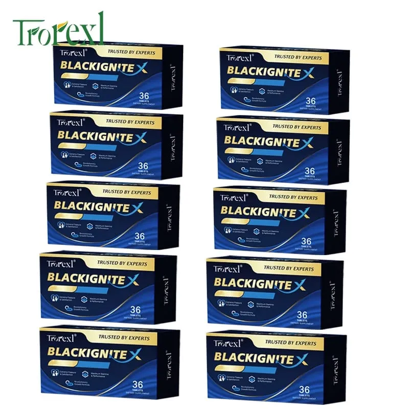 BlackIgnite X Tablets Oyster & Ginseng Supplement Enhancer Strength Extended Activity for Confident Performance