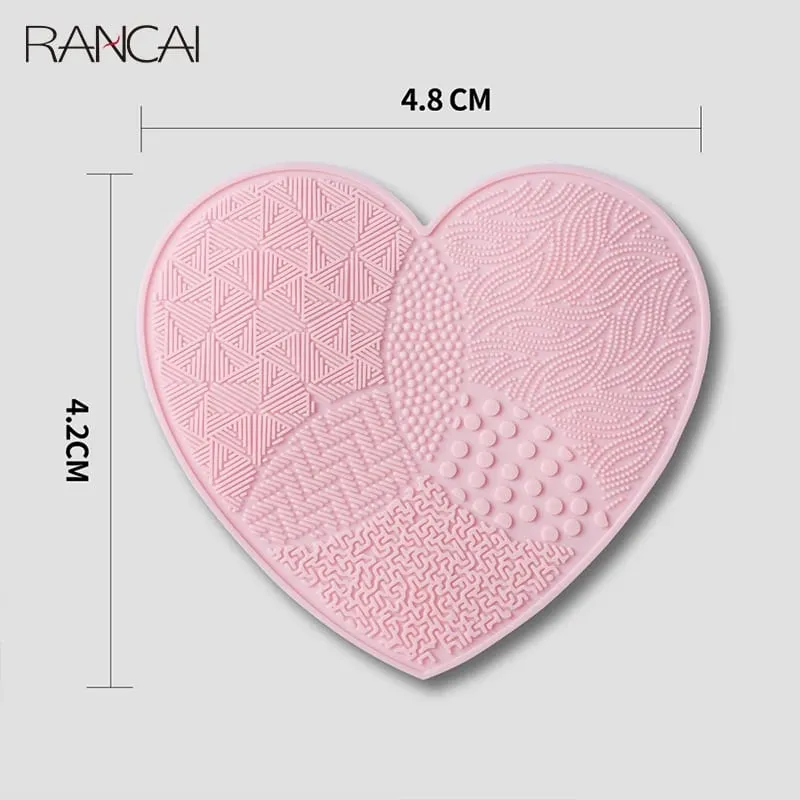 Scrubbing Pad Makeup Brushes Naglilinis ng Silicone Gamit ang Suction Cup Love Cleaner Paghuhugas ng Cosmetic Brush Tool para sa Kagandahan