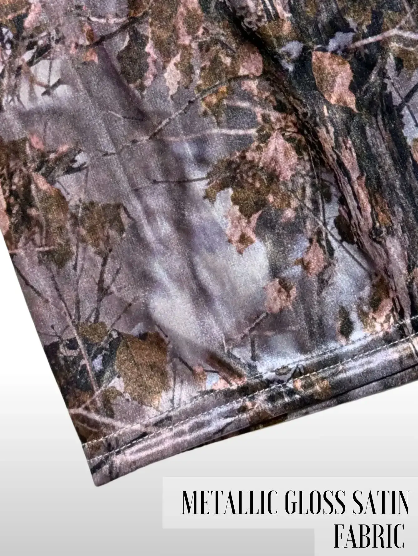 1 Stück leichte, atmungsaktive Herren-Loungewear mit metallischem Glanz, legere Home-Loungewear – Schlafshorts aus Satin mit Tarnmuster