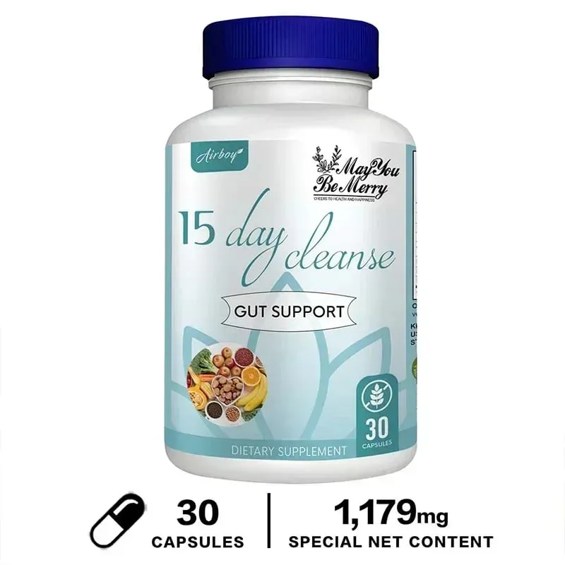 15 Day Cleanse - Intestinal Cleansing Detoxification Relieves Bloating Promotes Digestion Metabolism and Weight Management