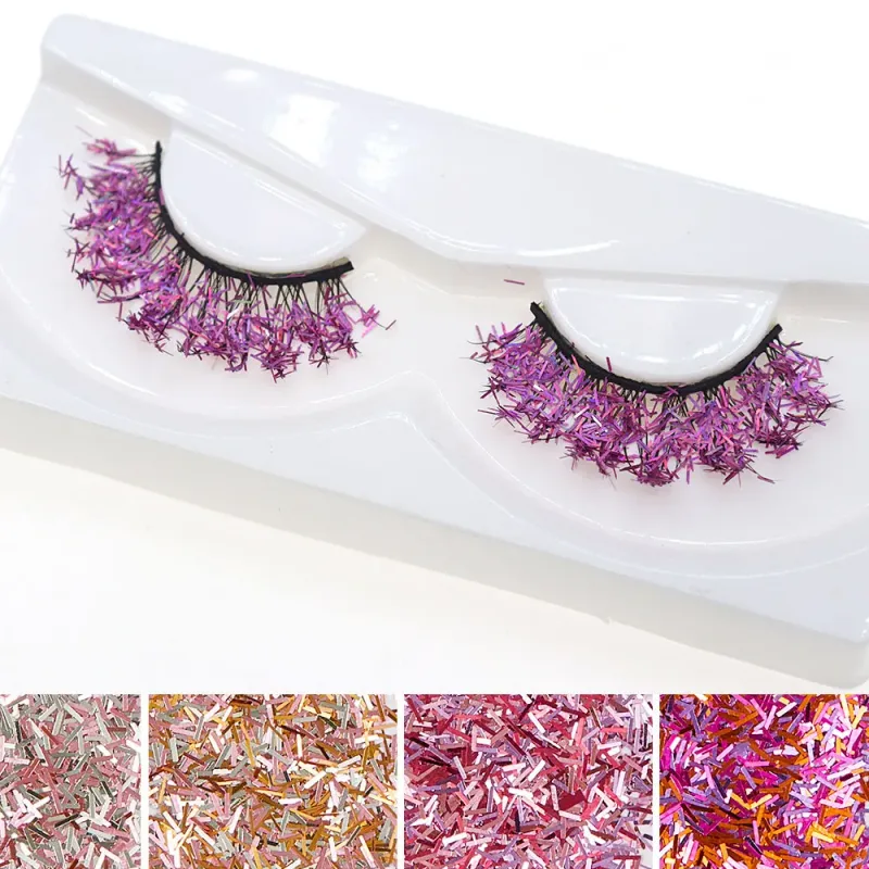 White Eyelashes Cosplay smink Natural Long Cross Strip műszempillák