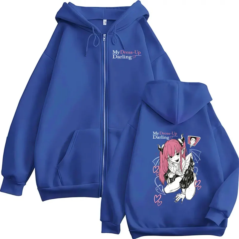 Anime Marin Kitagawa My Dress Up Darling Zipper Hoodie Men Women Kawaii Clothing Pullover Sweatshirt Long Sleeve Jacket Hoodies