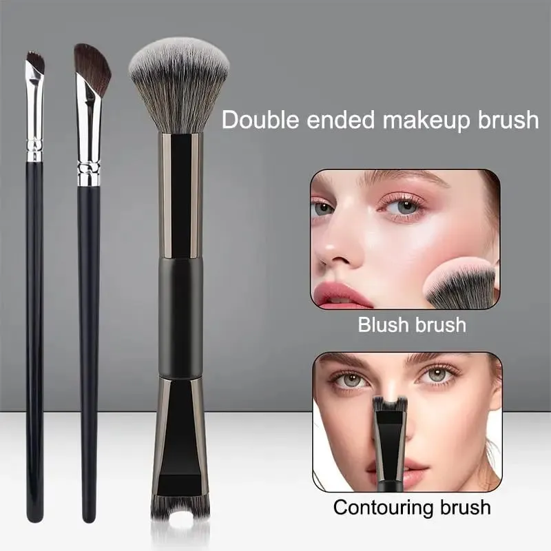 Σετ βούρτσα περιγράμματος της μύτης με βούρτσα μακιγιάζ κεφαλής σε σχήμα U Σετ βούρτσα περιγράμματος προσώπου με σκιές για ακριβή εργαλεία μακιγιάζ για γλυπτική μύτης