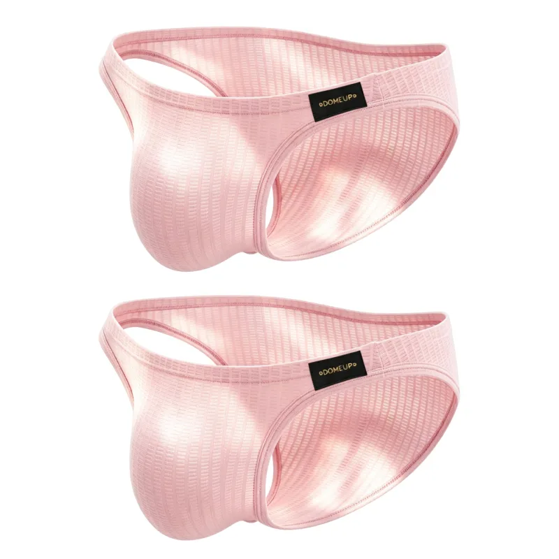 Men's Underwear Ribbed Texture Mens Brief Nylon Elastane Underpants Lightweight Thin Comfortable Male Triangle Underwear M‑XXL