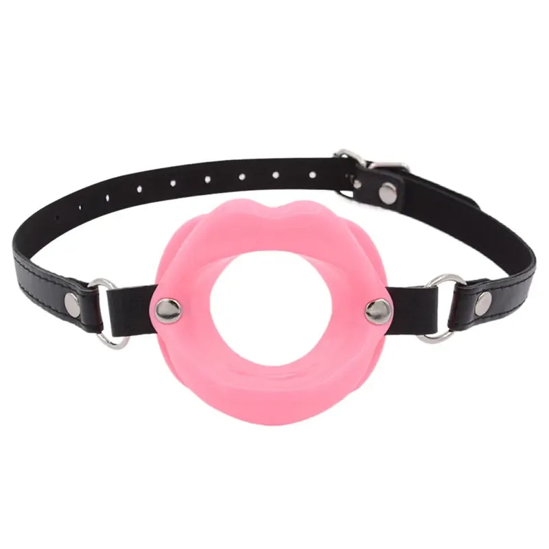Szilikon szájrögzítő ajakgyűrű szilikon O-gyűrű nyitott száj öblítő pároknak Szexjátékok BDSM Bondage Restraint ajakforma 18+