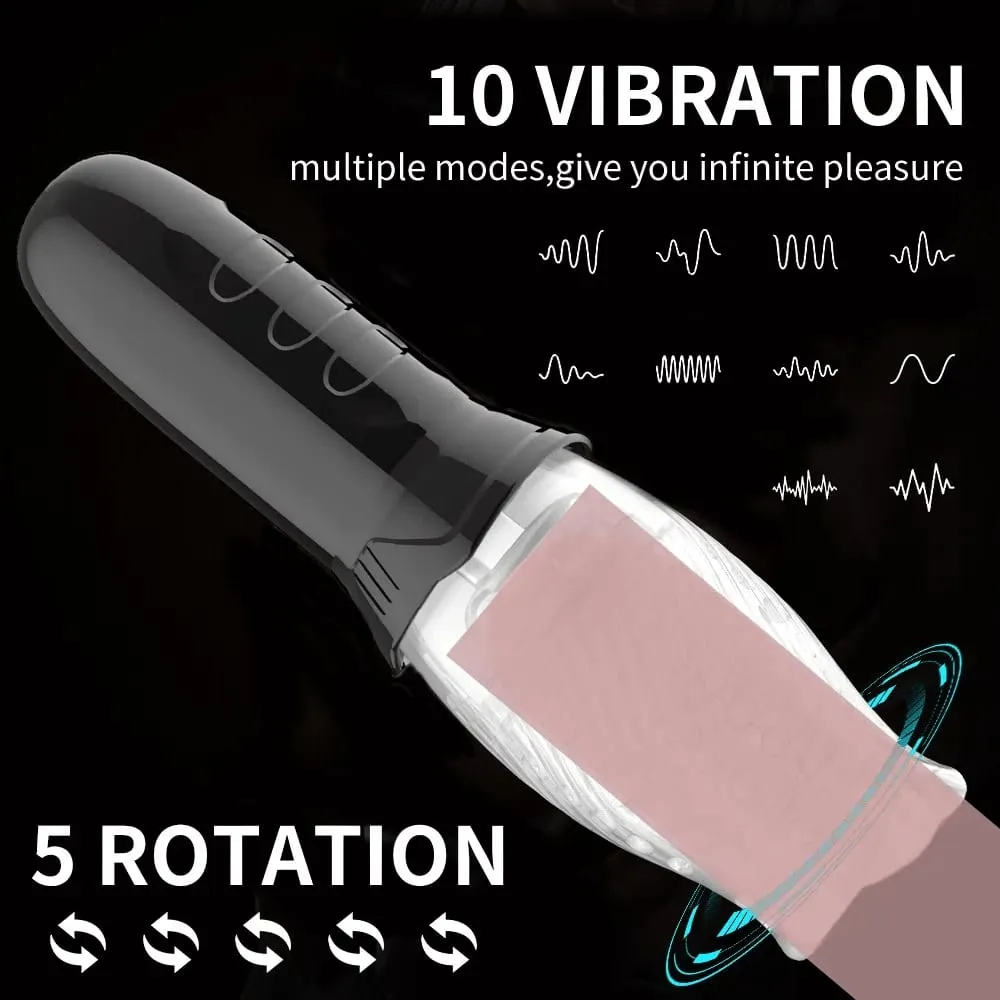 Automatic Rotating Masturbator Cup Glans Trainer Vagina Penis Pump Sleeve Delay Ejaculation Vibrator For Mens Adult Toys Male