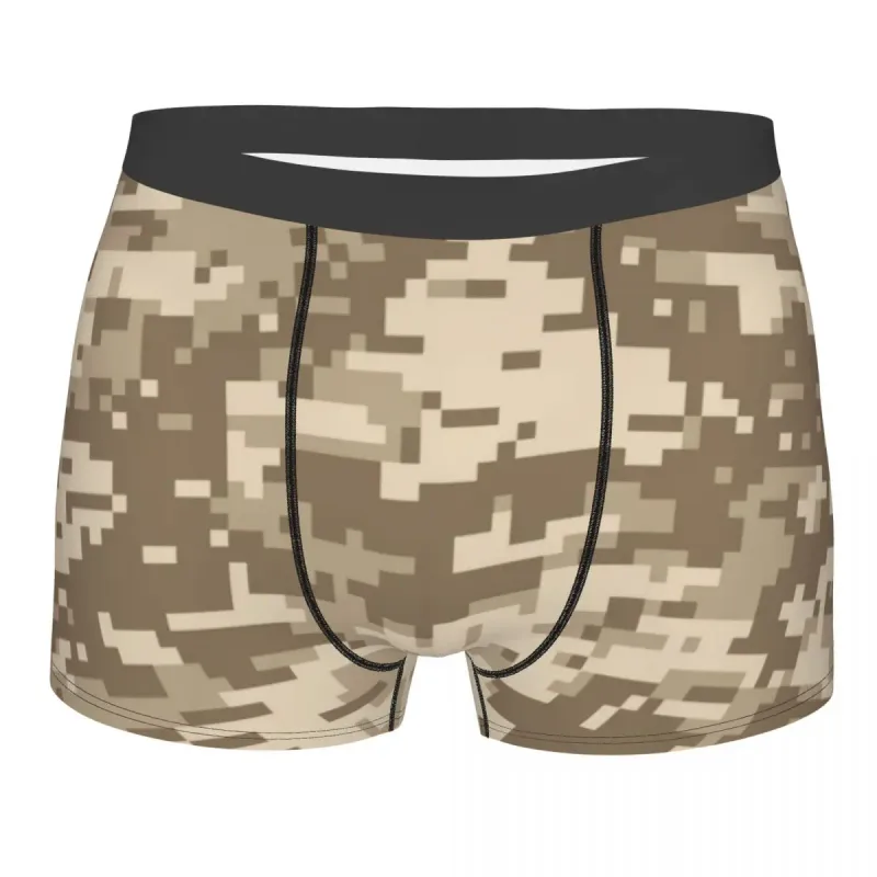 Muž Cool WW2 Camo Spodní prádlo Německo Arm Vojenské Maskovací Boxer Kalhotky Strečové šortky Kalhotky Kalhotky