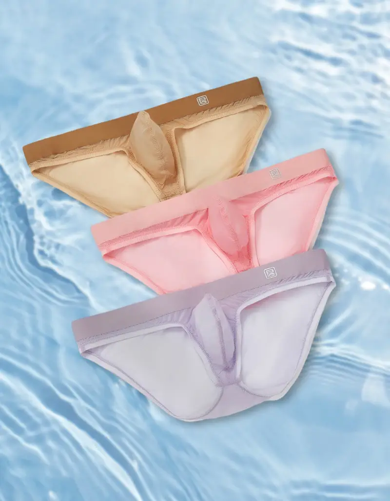 Ice Silk Ultra-thin Men Underwear Seamless Transparent Quick Drying Briefs Sexy U Bulge Pouch Triangle Underpants Erotic Panties