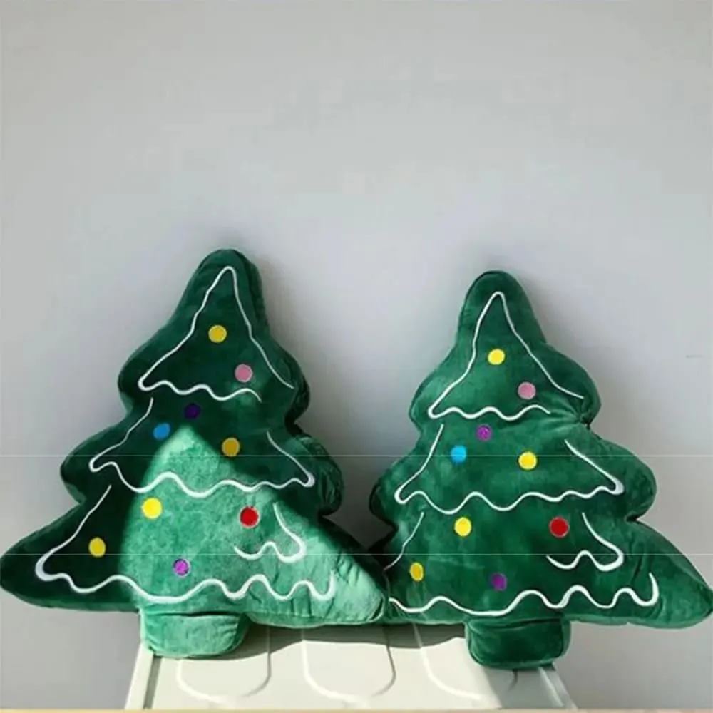 Soft Christmas Tree Sofa Cushion Comfortable Skin-friendly Christmas Day Decorative Pillow 3D Shaped Ornaments