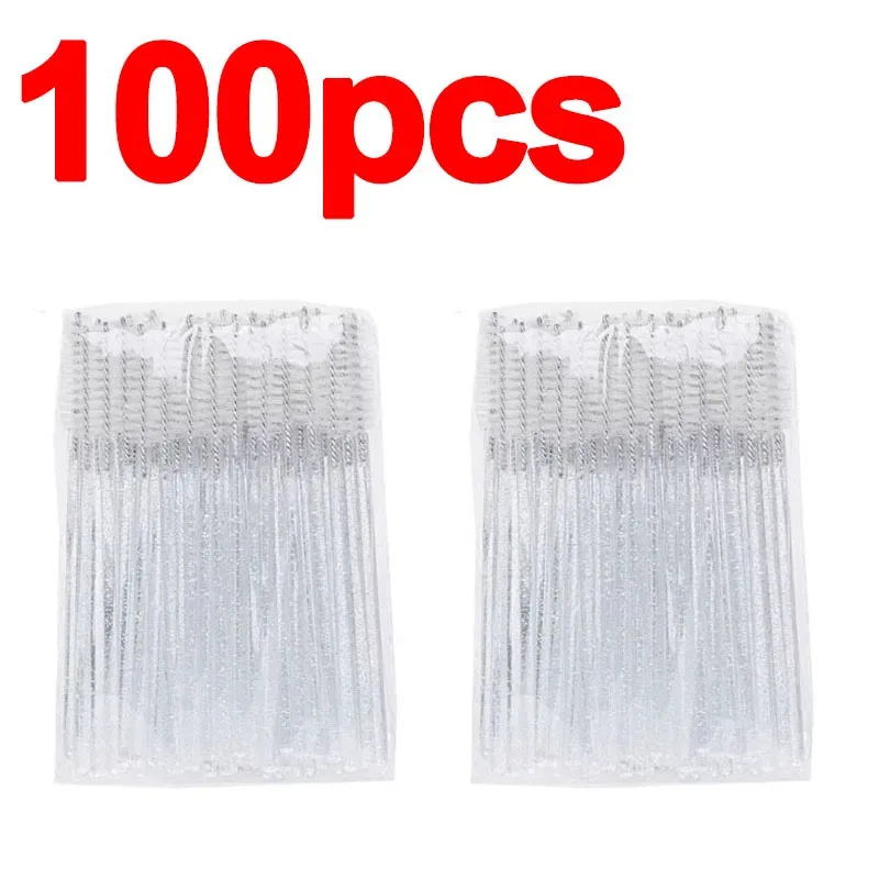 Nieuwe 50/100 Stuks Microbrush Voor Wimpers Borstel Crystal Spoolie Borstels Wenkbrauw Kam Make-Up Beauty Tool Voor Wimpers HZS24