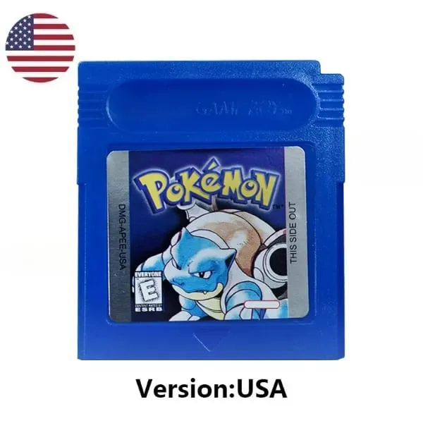 Many style Pokemon Red Blue Crystal Golden Green Silver Yellow GBC Game Card 16 Bit Video Game Cartridge Console Card GB/SP