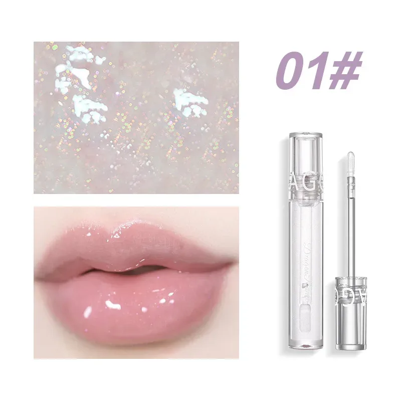 Mirror Water Gloss Lip Glaze שפתון נוזלי לחות עמיד לאורך זמן זכוכית ליפ גלוס גלוס שקוף כתם שפתיים