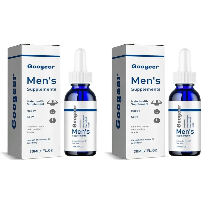 Men's Supplements Drops with Panax Ginseng Ginkgo Biloba Grape Seed and Vitamin B12 for Energy & Daily Vitality Support 30 ML