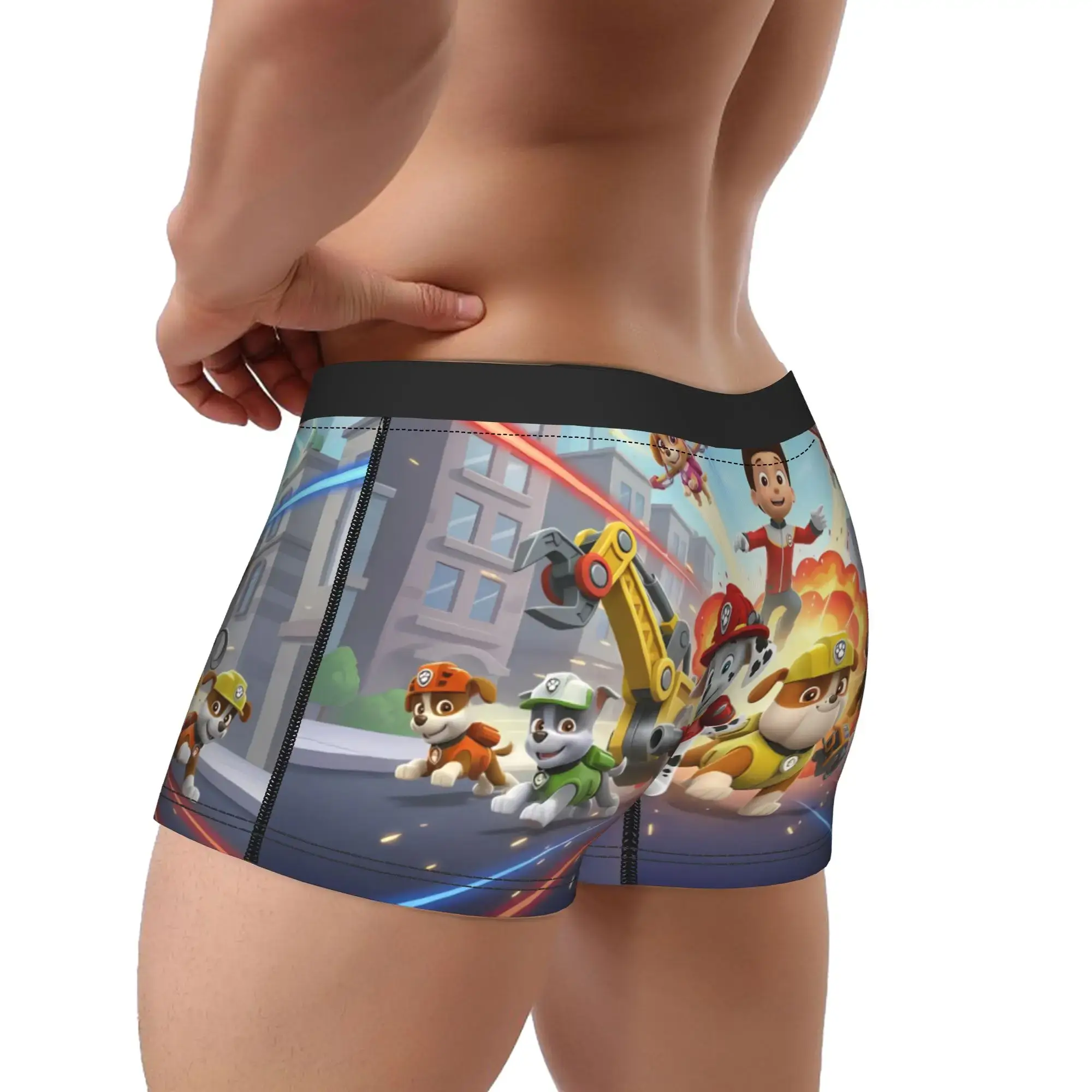 Paw Dogs Patrols Trunk Pouch Underwear High Quality Design Boxer Brief Breathable Men Underpants Big Size 2XL