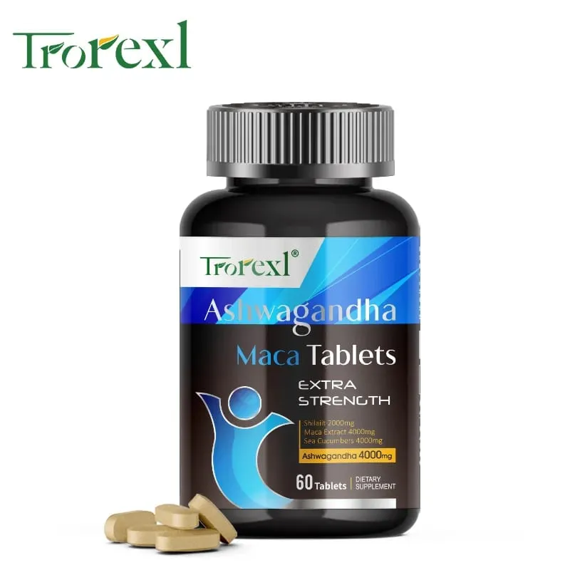 Ανδρικό συμπλήρωμα ενίσχυσης Ashwagandha & Maca Root Max Strength Ενισχύει τη ζωτικότητα υψηλής αντοχής για άνδρες