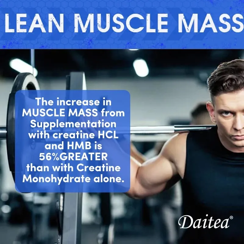 Daitea Creatine 3000 mg Monohydrate - Strength Muscle Performance Keto-Friendly Adult Nutritional Supplement