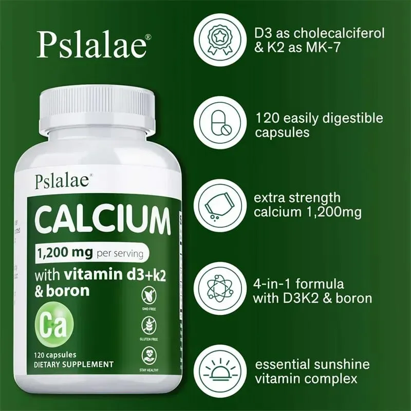 Calcium Supplement - Nagpo-promote ng Calcium Absorption Nagpapalakas ng Enerhiya Malakas na Buto Sinusuportahan ang Kalusugan ng Puso at Muscle Non-GMO