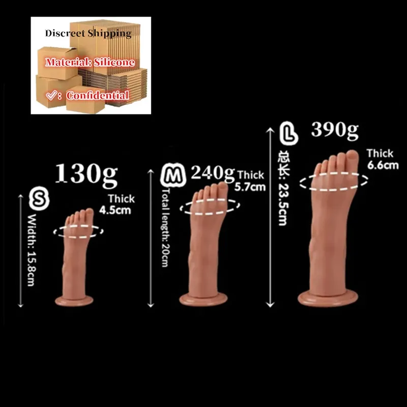Tapón Anal estilo pies, tapón Anal grande de silicona, consolador masturbador profundo, estimulador dilatador, consolador Anal, juguete sexual para adultos para mujeres