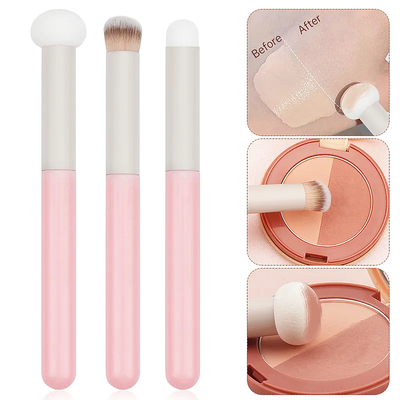 1 Buah Kuas Rias Lembut Spons Concealer Kuas Lipstik Bibir Bedak Basah Kering Menggunakan Alat Kosmetik Kontur Foundation