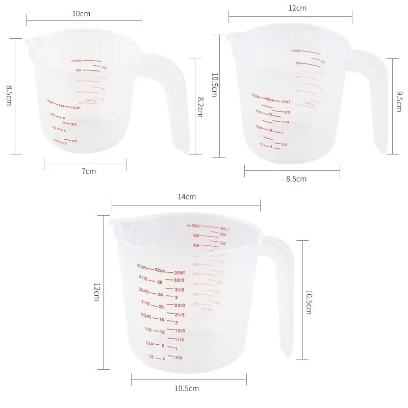250/500/1000ML Κύπελλο Easuring Μεζούρα και κουτάλια Πλαστική κανάτα Ψηφιακή ζυγαριά κουζίνας Εργαλεία ψησίματος Αξεσουάρ χρονοδιακόπτη
