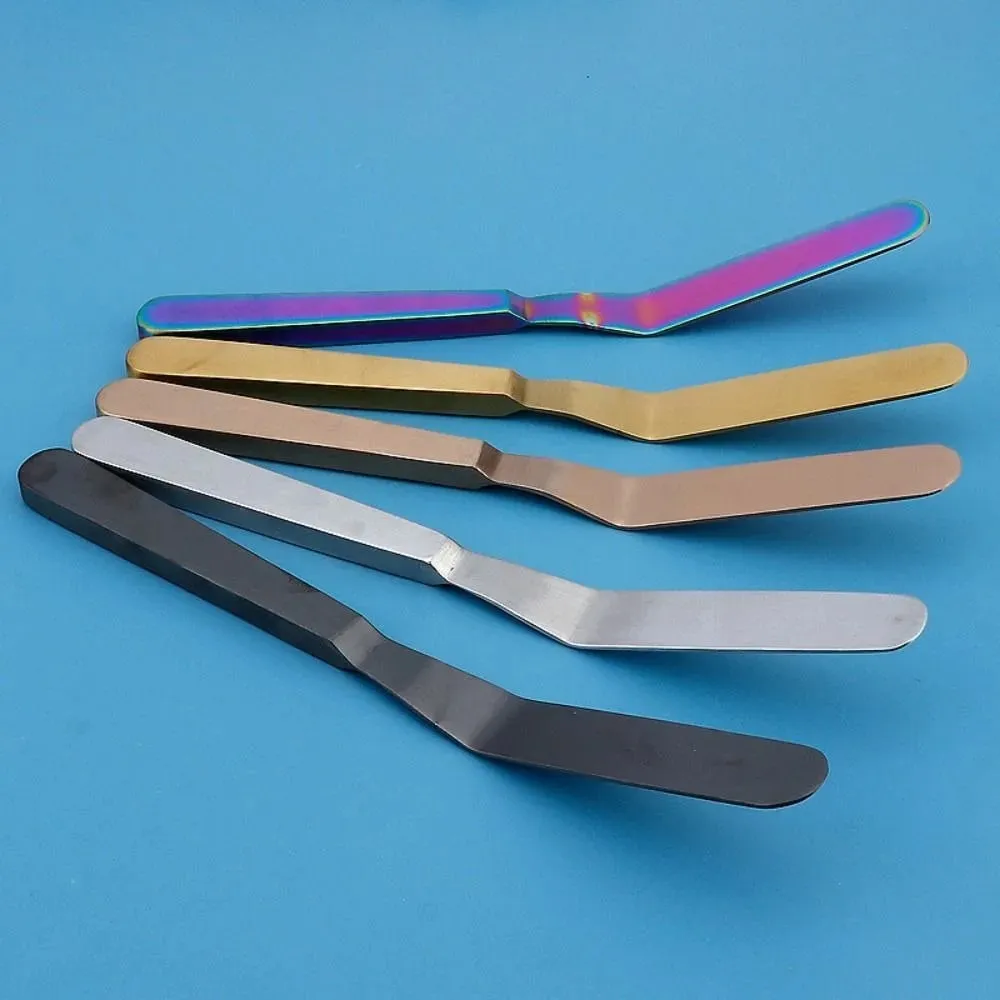 Kitchen Gadgets Stainless Steel Butter Scraper 8 Inch Comfortable Grip Cake Icing Spatula Rust-proof Jam Spreader Bread