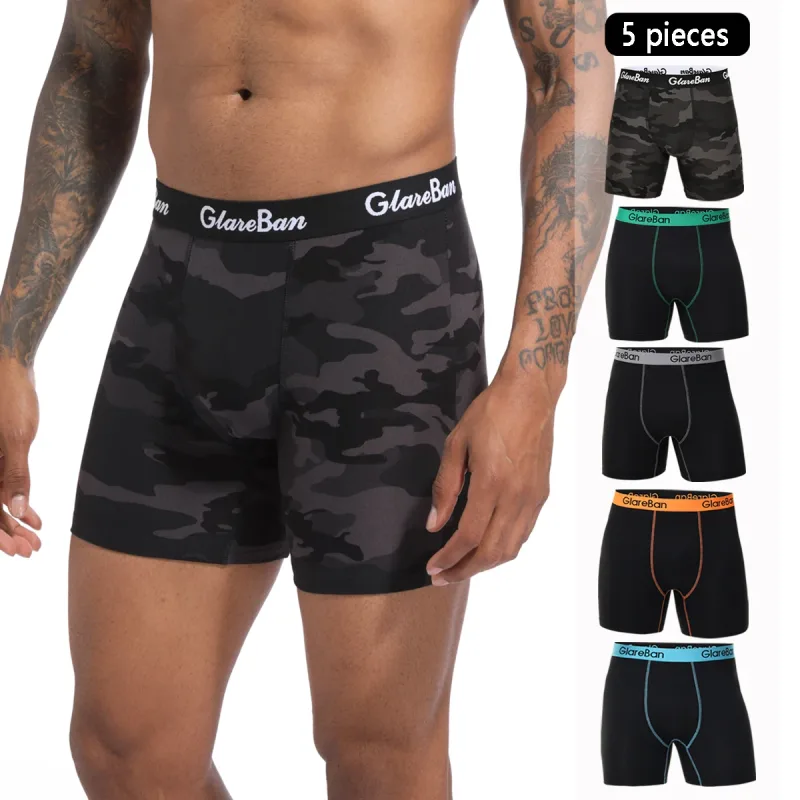 5 pièces ensemble mi-long Boxer Shorts Halloween sous-vêtements hommes caleçons pour hommes Homme Boxershorts slips culottes douces marque Sexy