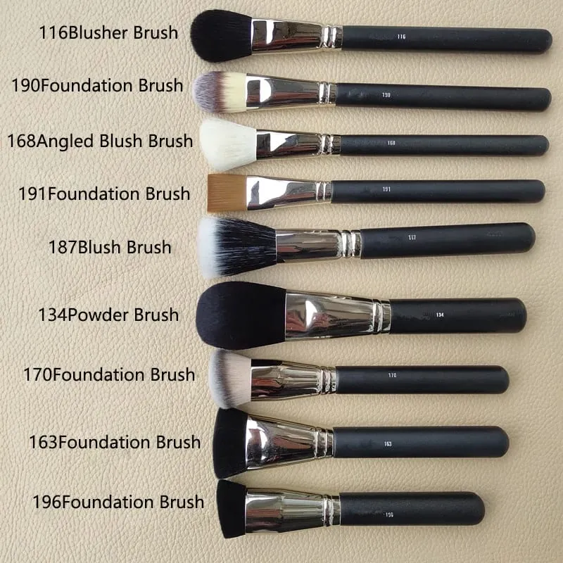1pc M-serie make-upborstels Poedercontour Oogschaduw Make-upborstel Dierenhaar Houten handvat Hoge kwaliteit cosmetisch hulpmiddel Kunstenaar