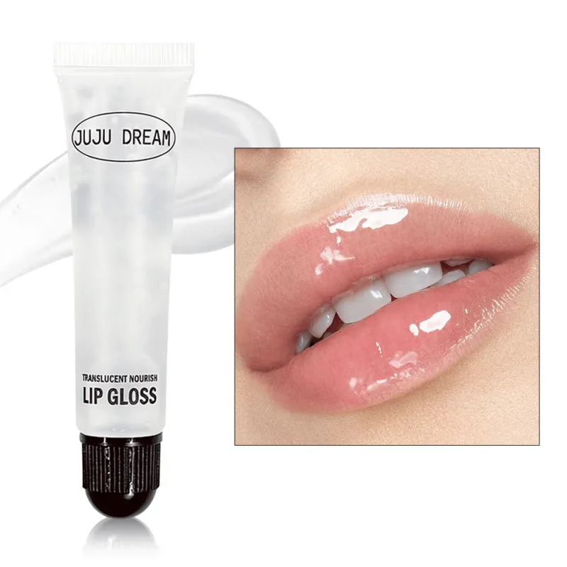 Clear Nourishing Lip Gloss Hydrating Lip Balm for Dry Lips Long Lasting Glass Shine Finish Glossy Lip Makeup Wear Alone